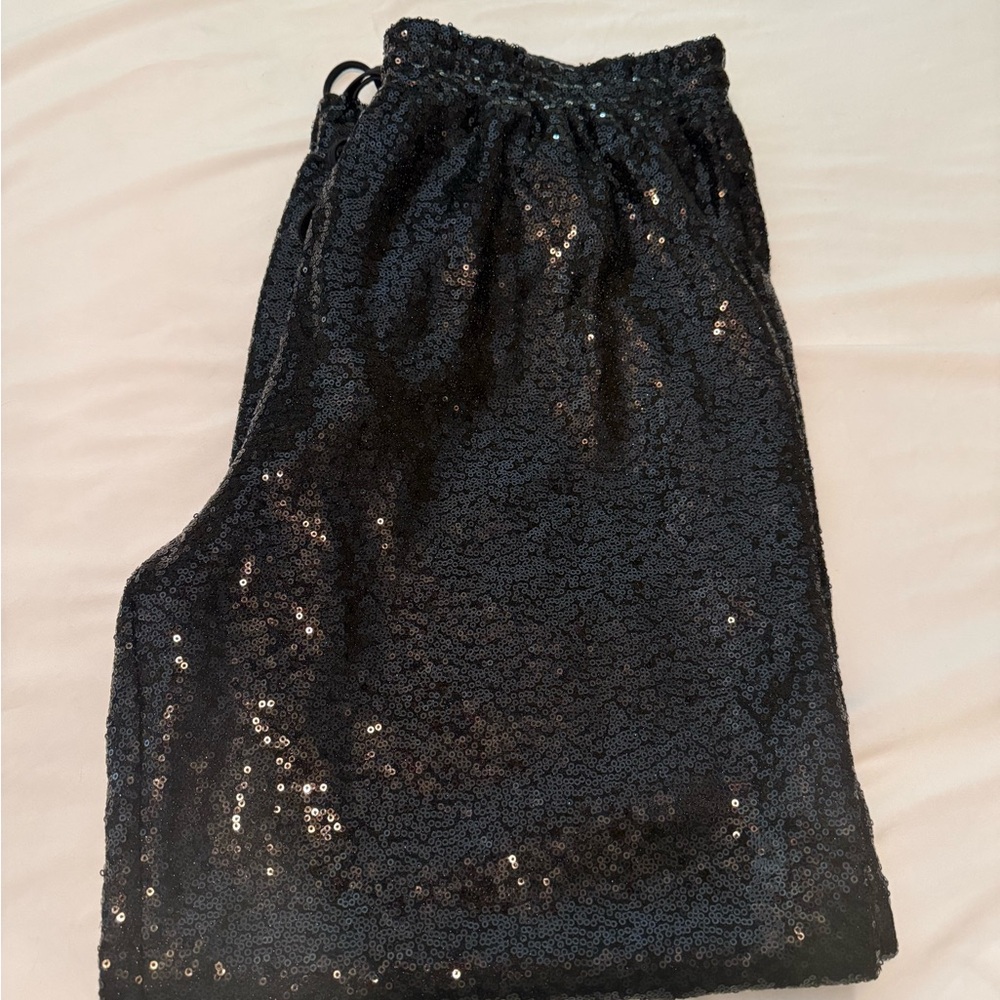 Black Sequin Pants